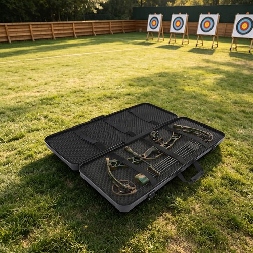 Compound bow case with - bow,